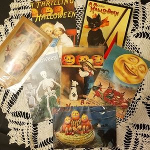 Zazzle Halloween Themed Retro Vintage Style Postcards